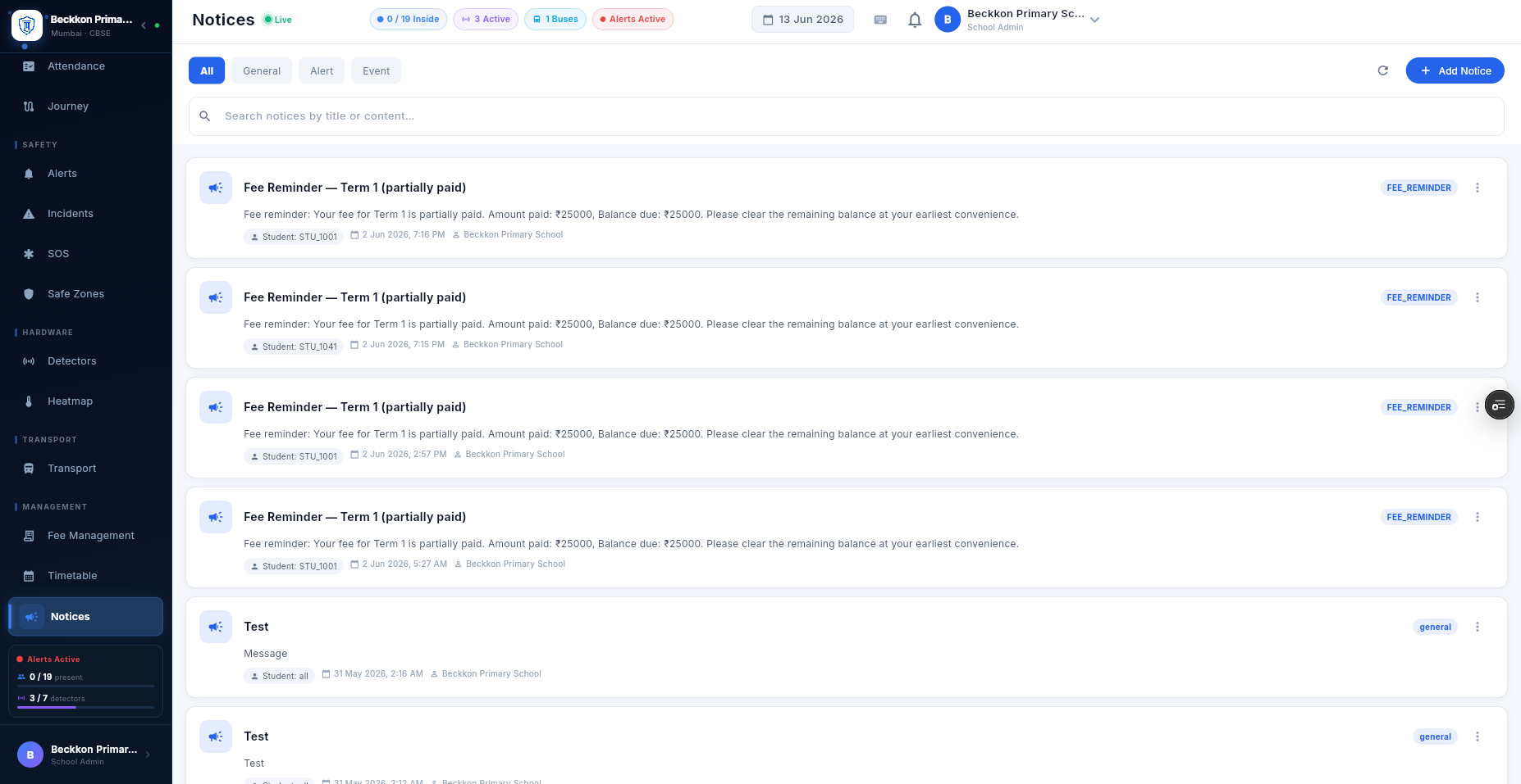 Notices & Announcements