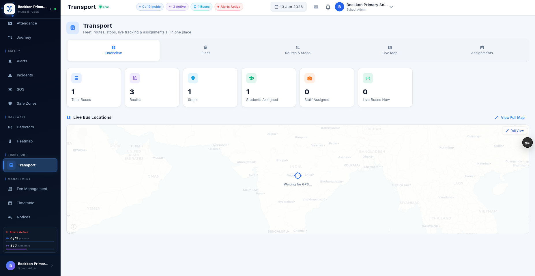 Bus & Transport Tracking